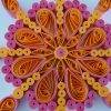 Quilled pink and orange mandala