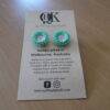 Flower Earrings Light Green Light Pink