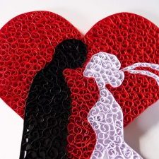 Quilling By Kath Melbourne Quilling Wallart quilled bride and groom close up