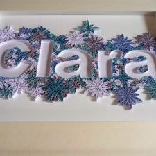 Quilling by kath Quilled name Clara